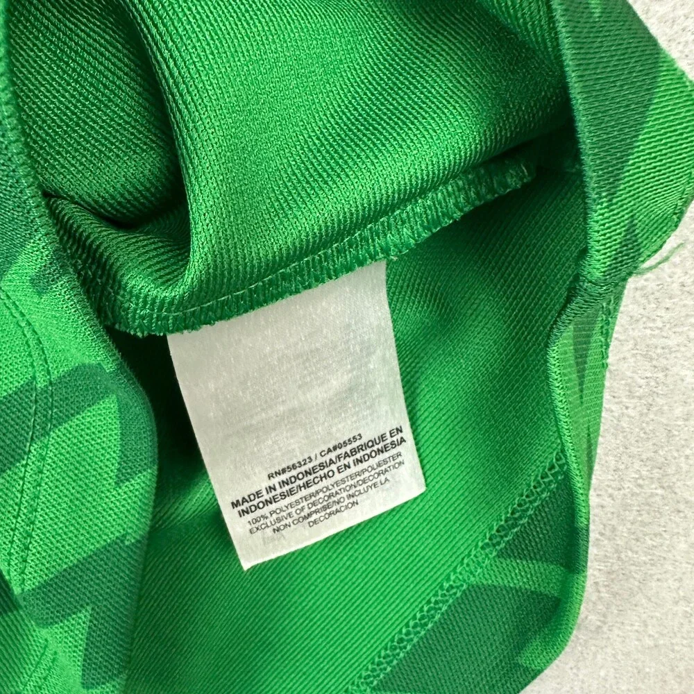 University Of Oregon Shirt Men Medium Green Geometric Nike Polo Dri Fit NCAA M